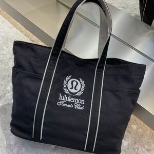 lululemon athletica Black and Gray Duffel Bag